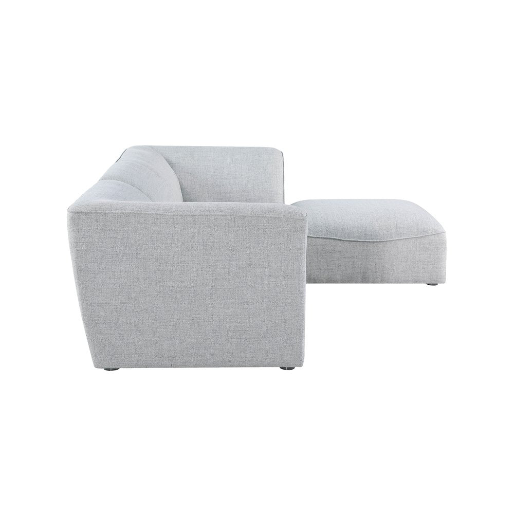 Miramar Grey Durable Linen Textured Modular Sectional