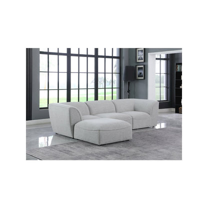 Miramar Grey Durable Linen Textured Modular Sectional