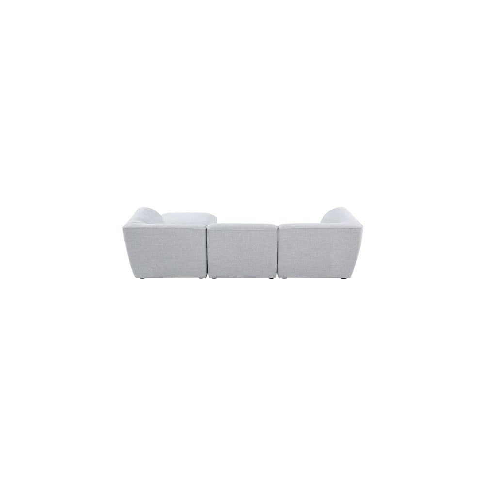 Miramar Grey Durable Linen Textured Modular Sectional