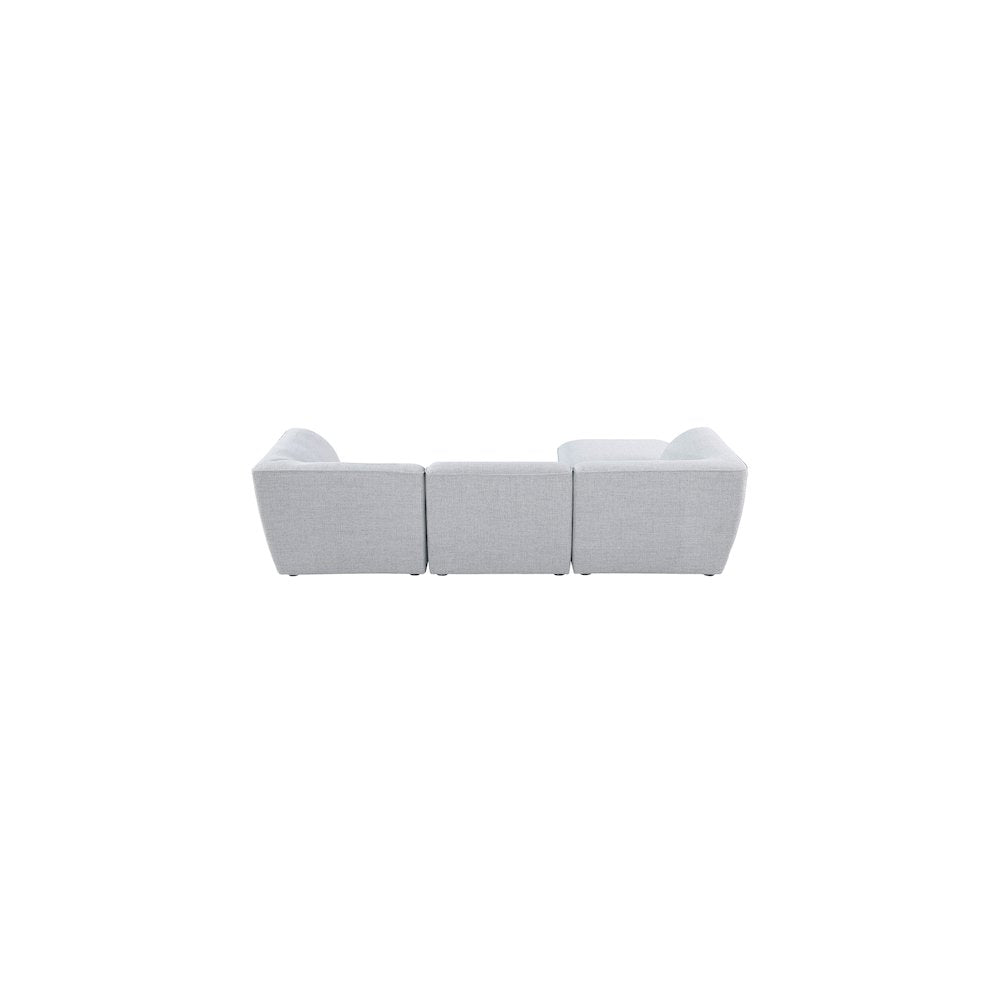Miramar Grey Durable Linen Textured Modular Sectional