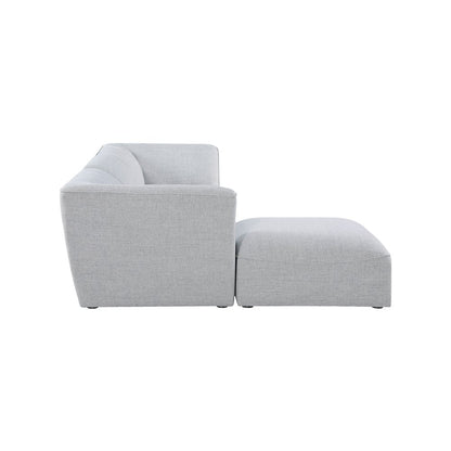 Miramar Grey Durable Linen Textured Modular Sectional