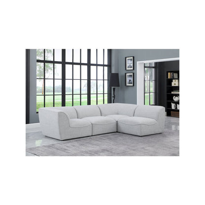 Miramar Grey Durable Linen Textured Modular Sectional