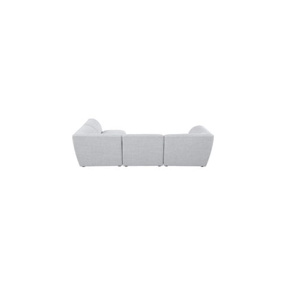 Miramar Grey Durable Linen Textured Modular Sectional