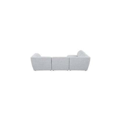Miramar Grey Durable Linen Textured Modular Sectional