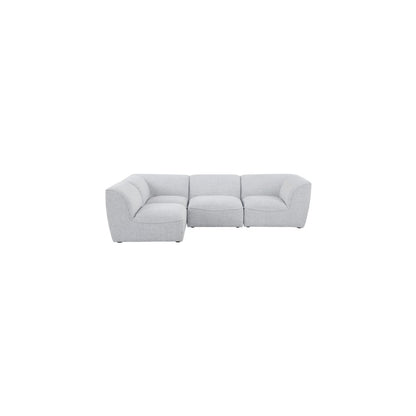 Miramar Grey Durable Linen Textured Modular Sectional