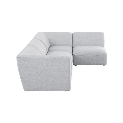 Miramar Grey Durable Linen Textured Modular Sectional