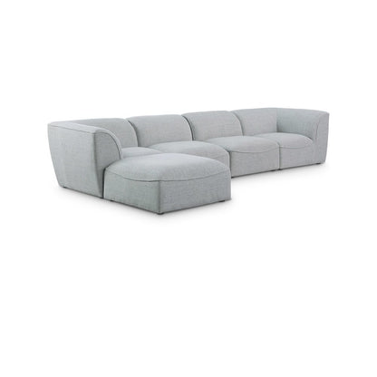 Miramar Grey Durable Linen Textured Modular Sectional