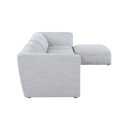 Miramar Grey Durable Linen Textured Modular Sectional