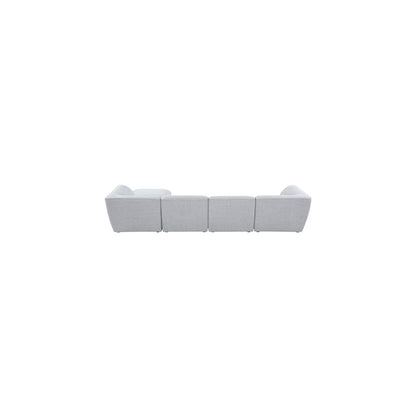 Miramar Grey Durable Linen Textured Modular Sectional