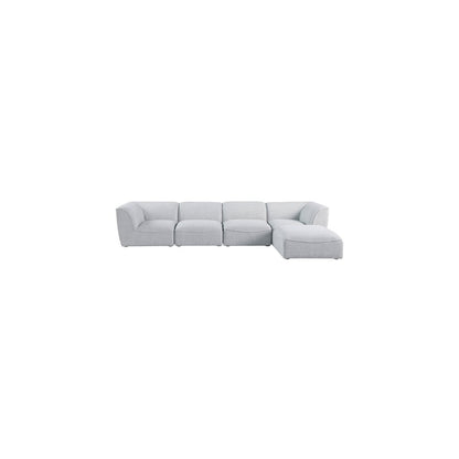 Miramar Grey Durable Linen Textured Modular Sectional