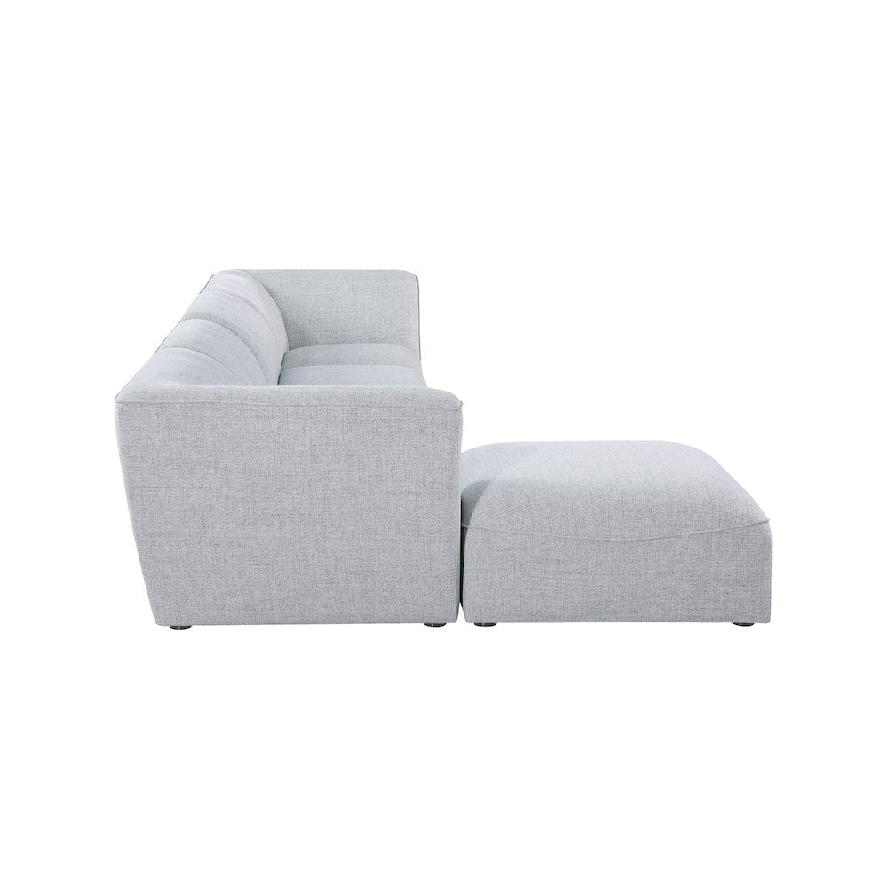 Miramar Grey Durable Linen Textured Modular Sectional