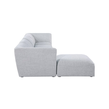 Miramar Grey Durable Linen Textured Modular Sectional