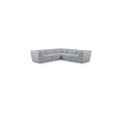 Miramar Grey Durable Linen Textured Modular Sectional
