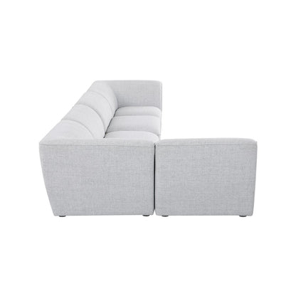 Miramar Grey Durable Linen Textured Modular Sectional