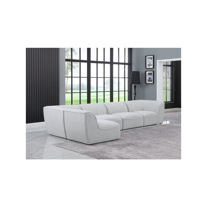 Miramar Grey Durable Linen Textured Modular Sectional
