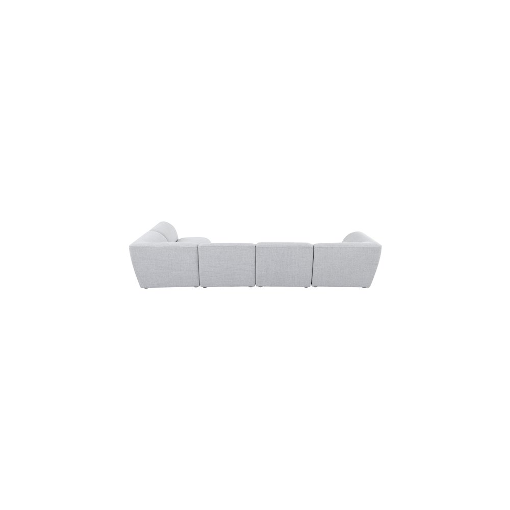 Miramar Grey Durable Linen Textured Modular Sectional