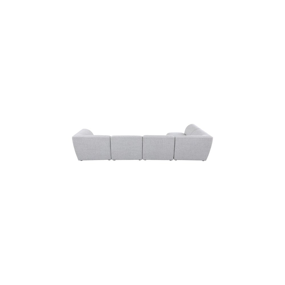 Miramar Grey Durable Linen Textured Modular Sectional