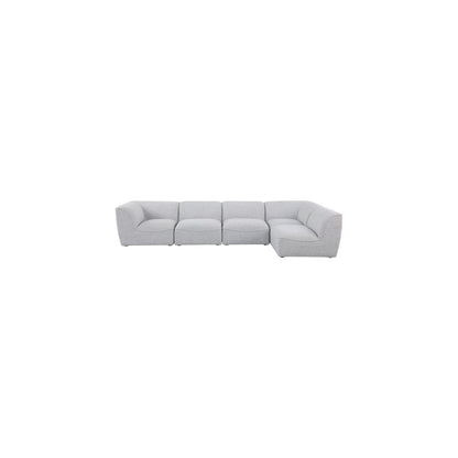 Miramar Grey Durable Linen Textured Modular Sectional