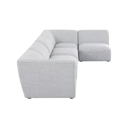 Miramar Grey Durable Linen Textured Modular Sectional