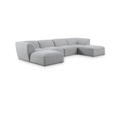 Miramar Grey Durable Linen Textured Modular Sectional