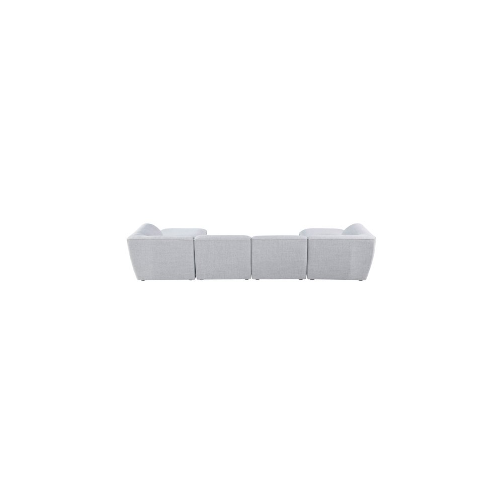 Miramar Grey Durable Linen Textured Modular Sectional