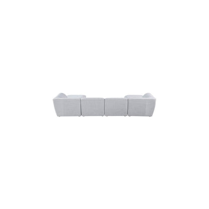 Miramar Grey Durable Linen Textured Modular Sectional
