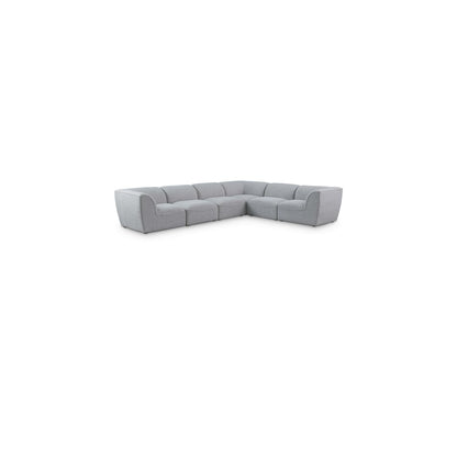 Miramar Grey Durable Linen Textured Modular Sectional