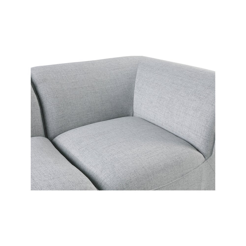 Miramar Grey Durable Linen Textured Modular Sectional