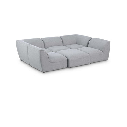 Miramar Grey Durable Linen Textured Modular Sectional
