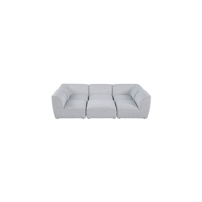 Miramar Grey Durable Linen Textured Modular Sectional