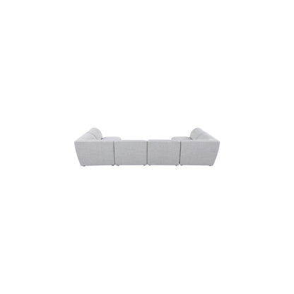 Miramar Grey Durable Linen Textured Modular Sectional
