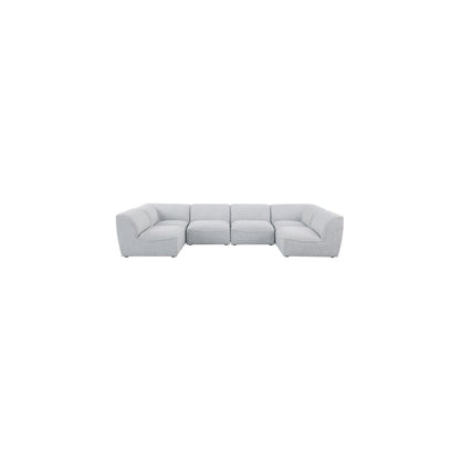 Miramar Grey Durable Linen Textured Modular Sectional