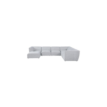 Miramar Grey Durable Linen Textured Modular Sectional