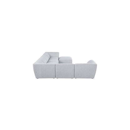 Miramar Grey Durable Linen Textured Modular Sectional
