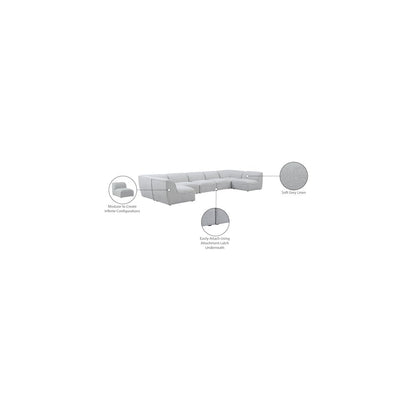 Miramar Grey Durable Linen Textured Modular Sectional