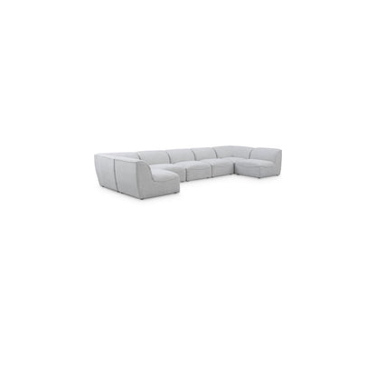 Miramar Grey Durable Linen Textured Modular Sectional