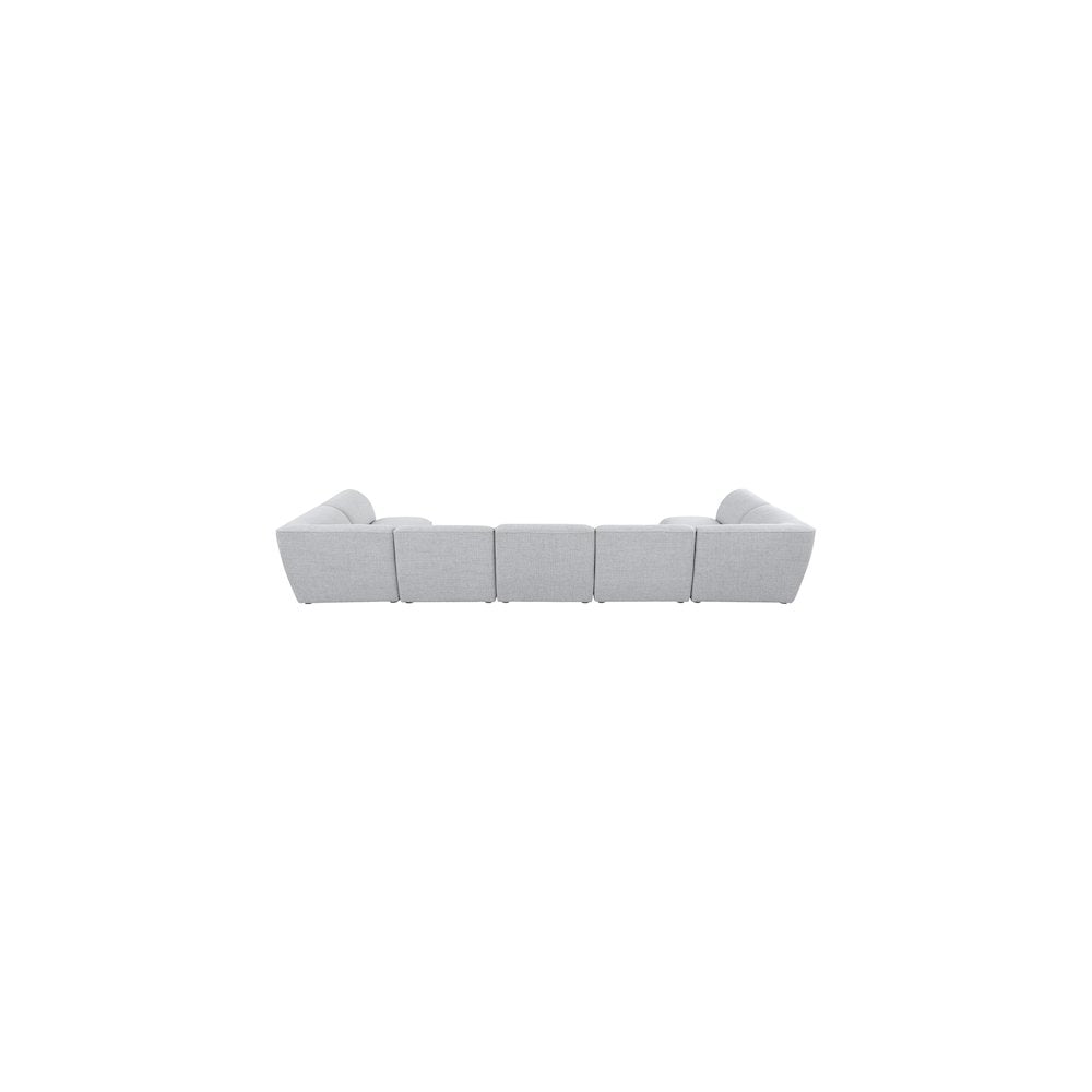 Miramar Grey Durable Linen Textured Modular Sectional