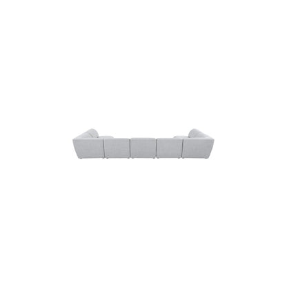 Miramar Grey Durable Linen Textured Modular Sectional