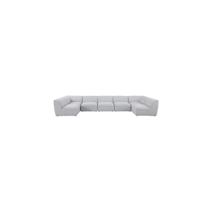 Miramar Grey Durable Linen Textured Modular Sectional