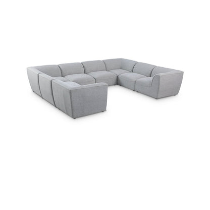 Miramar Grey Durable Linen Textured Modular Sectional