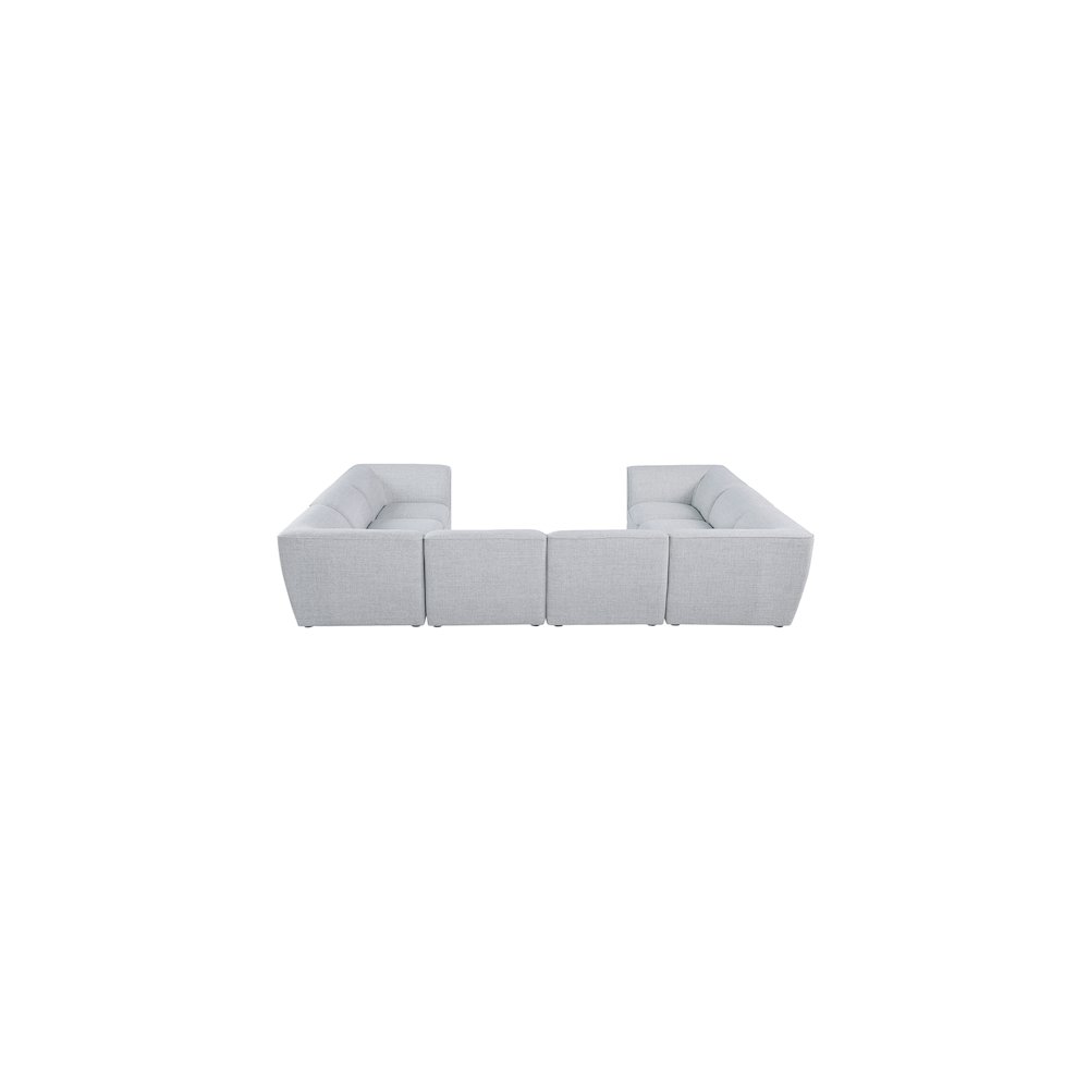 Miramar Grey Durable Linen Textured Modular Sectional