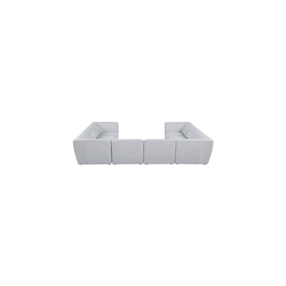 Miramar Grey Durable Linen Textured Modular Sectional