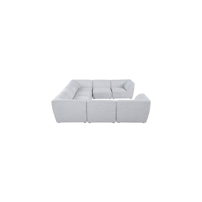 Miramar Grey Durable Linen Textured Modular Sectional