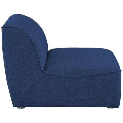 Miramar Navy Durable Linen Textured Armless