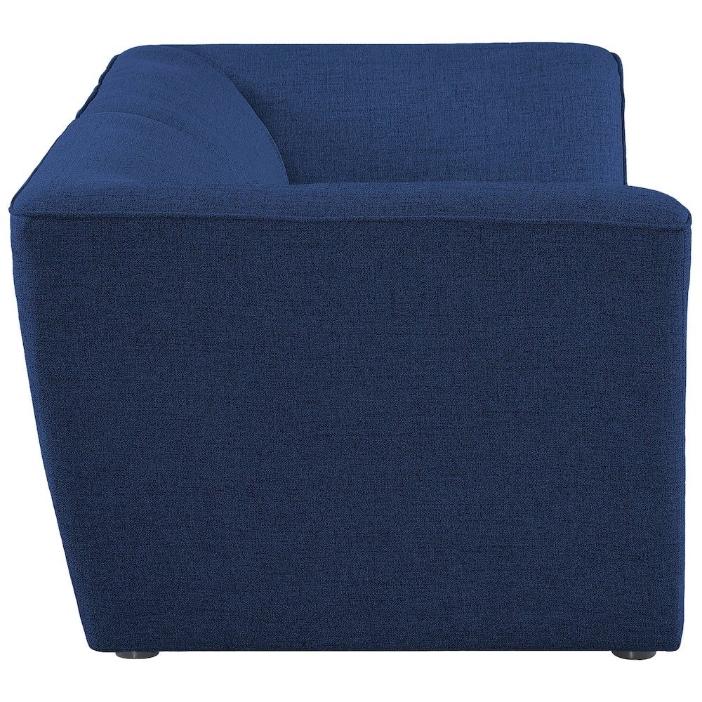 Miramar Navy Durable Linen Textured Modular Sofa