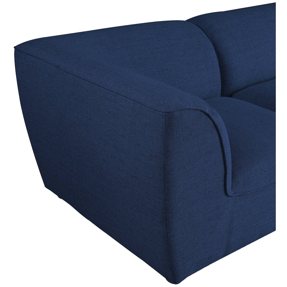 Miramar Navy Durable Linen Textured Modular Sofa
