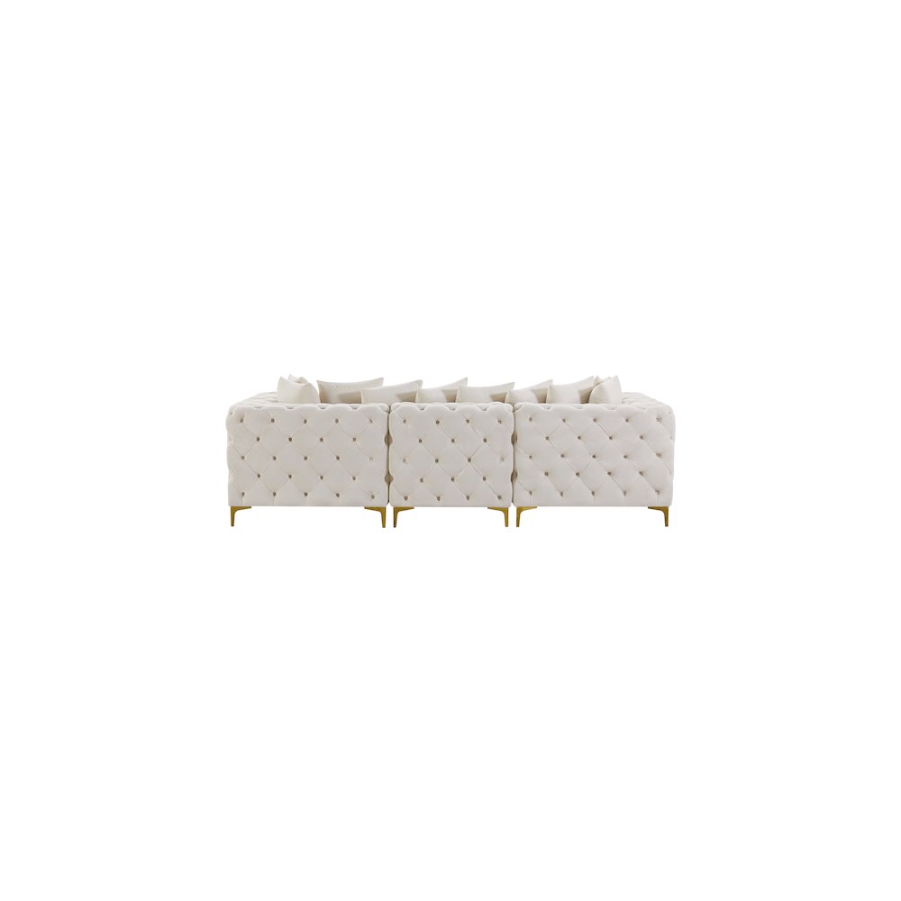 Tremblay Cream Velvet Modular Sofa