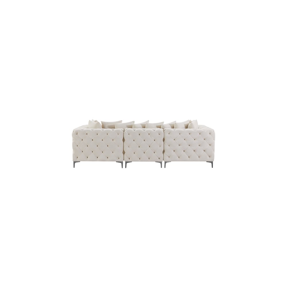 Tremblay Cream Velvet Modular Sofa