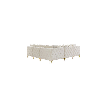 Tremblay Cream Velvet Modular Sectional