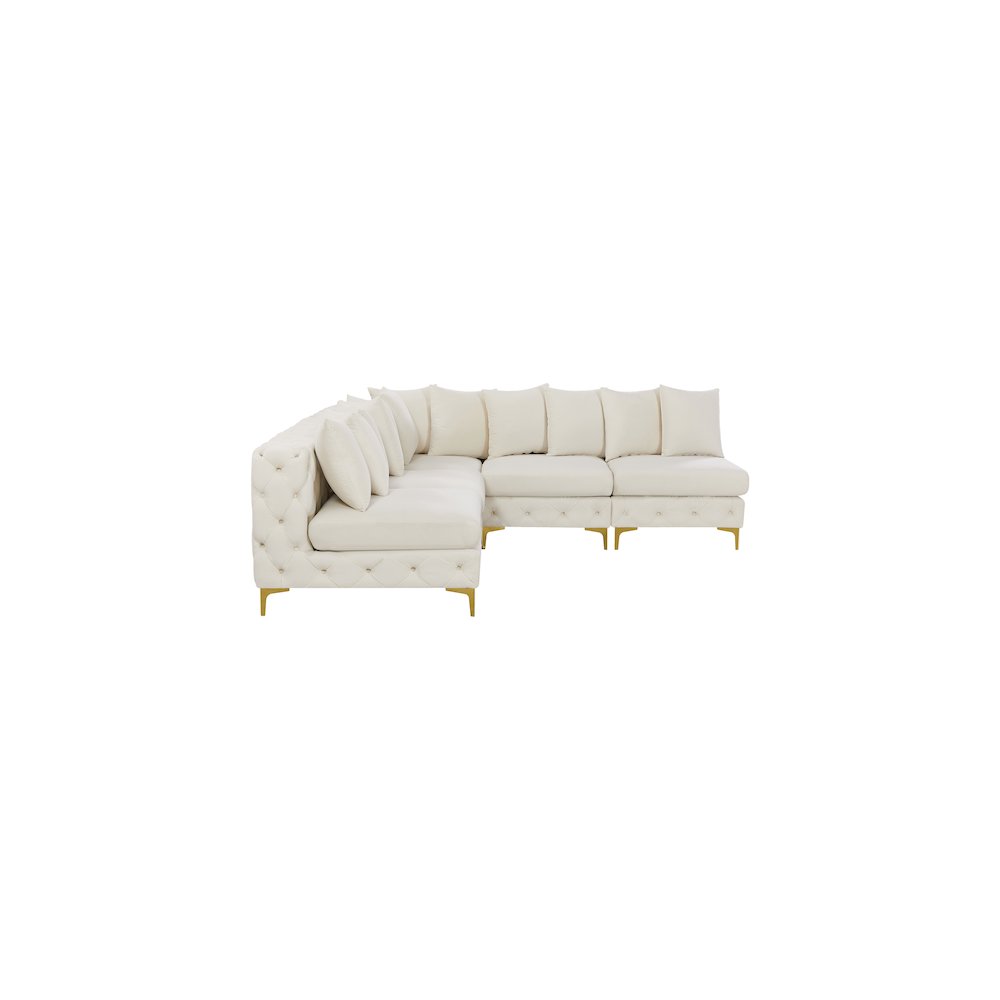 Tremblay Cream Velvet Modular Sectional